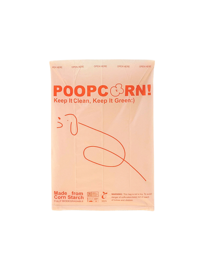 Poopcorn Biodegradable Poop Bags (8 Rolls/Box)