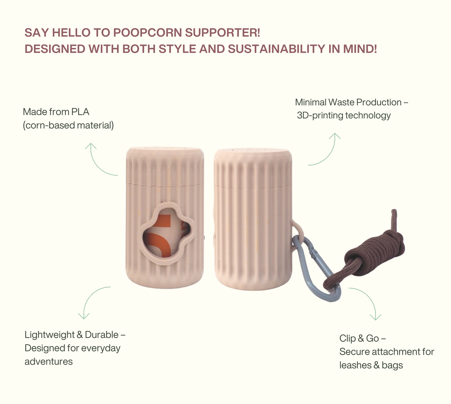 Poopcorn Supporter – 3DPrinted Poop Bag Dispenser