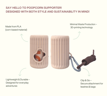 Poopcorn Walk Set – 3D printed Dispenser & Biodegradable Bags